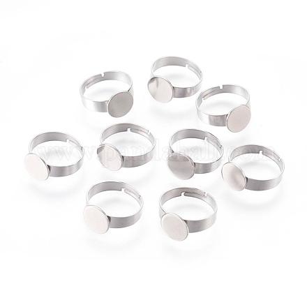 Componentes de anillos de dedo de 304 acero inoxidable ajustables STAS-F149-21P-B-1