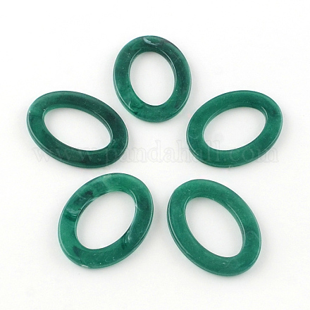Oval Imitation Gemstone Acrylic Linking Rings OACR-R022-05-1