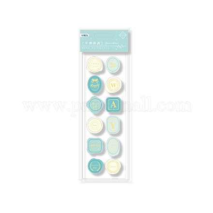 PVC-selbstklebende Siegellack-Stempelaufkleber für Hochzeitseinladungen PW-WG42527-02-1