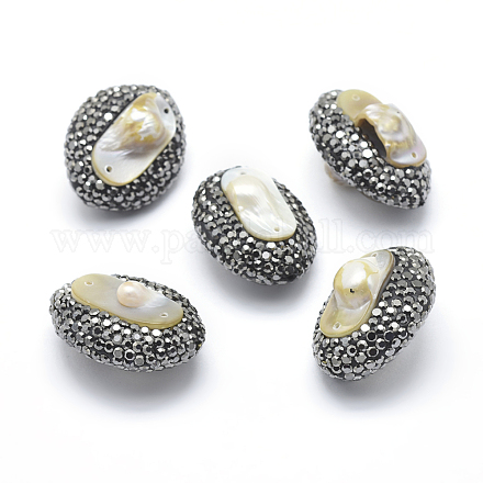 Perlas naturales abalorios de agua dulce cultivadas RB-A062-043-1
