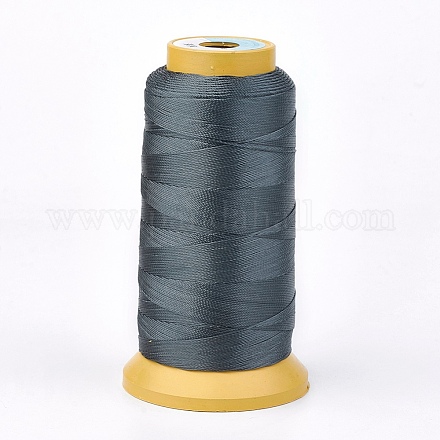 ポリエステル糸  カスタム織りジュエリー作りのために  ダークスレートグレー  0.5mm  約480m /ロール NWIR-K023-0.5mm-16-1