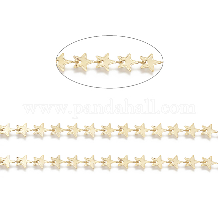 3.28 Fuß handgefertigte Perlenketten aus Messing X-CHC-I031-24G-1