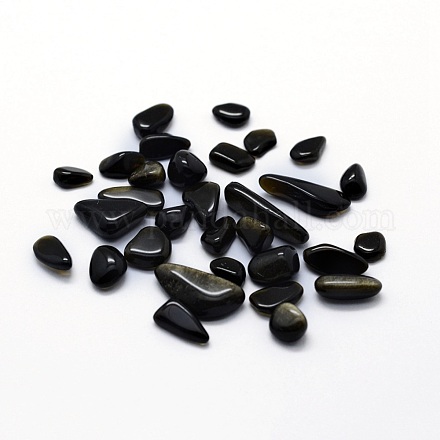Perles d'obsidienne de brillance dorée naturelle G-E508-03-1