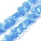 Imitation Jade Glass Beads Strands, Butterfly, Faceted, Cornflower Blue, 8x10x5.5mm, Hole: 0.9mm, about 55pcs/strand, 15.47 inch(39.3cm)
