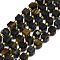 Natural Tiger Eye Beads Strand, Faceted, Cube, 6.5~7.5x6.5~7.5x6.5~7.5mm, Hole: 1.2mm, about 43~44pcs/strand, 15.35''~15.55''(39~39.5cm)