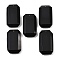 Natural Obsidian Pendants, Faceted Rectangle Charms, 34~35.5x19~20.5x7~8mm, Hole: 1.6mm