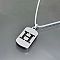 Rectangle with Laser Cut Letter 201 Stainless Steel Initial Pendant Necklaces, Stainless Steel Color, Letter H, 23.62 inch(60cm)