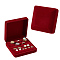 OLYCRAFT 2Pcs Dark Red Velvet Ring Storage Boxes 4.8x4.8x1.7 Inch Velvet Ring Organizer Box 4 Slot Portable Rings Jewelry Holder Case Ring Storage Tray for Home Jewelry Store Travel