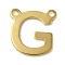 304 Stainless Steel Charms, Real 18K Gold Plated, Letter Charm, Letter G, 10x9.5x1mm, Hole: 1mm