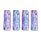 Baking Paint Glass Pendants, Rectangle, Blue Violet, 30x9x5.5mm, Hole: 1mm