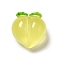 Luminous Translucent Resin Cabochons, Peach, Yellow Green, 17.5x16x12.5mm