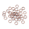 Brass Linking Rings, Red Copper, 8x0.7~1mm