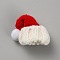 Christmas Theme Handmade Woolen Yarn Knitted Party Decoration, Hat, White, 46x23x10mm