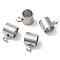 Non-Tarnish 202 Stainless Steel Tube Bails, Loop Bails, Bail Beads, Stainless Steel Color, 8x5x5mm, Hole: 1.6mm, Inner Diameter: 4mm