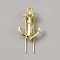 Alloy Bookmarks, Anchor, Light Gold, 77x37x16.5mm