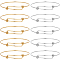 10Pcs 2 Colors Adjustable 304 Stainless Steel Bangles Making, Mixed Color, Inner Diameter: 2-5/8 inch(6.55cm), 5pcs/color