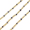 Brass Ball Chains, with Enamel, Soldered, with Spool, Real 18K Gold PlatedPlated, Blue, 2.5x2mm