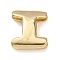 Brass Beads, Long-Lasting Plated, Rack Plating, Lead Free & Cadmium Free, Real 18K Gold Plated, Letter I, 20.5x18x6.5mm, Hole: 18x4mm