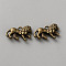 Tibetan Style Alloy Pendants, Lion Charms, Antique Bronze, 14.5x21x4mm, Hole: 2mm