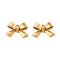 Ion Plating(IP) 304 Stainless Steel Pendants, Bowknot Charm, Real 18K Gold Plated, 10x15x4mm, Hole: 1mm