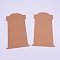 Hair Clip Display Cards, Kraft Paper Cards for Hair Barrettes Accessories Display, Rectangle, Peru, None Pattern, 160x80x0.2mm