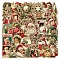 50Pcs Christmas PVC Waterproof Stickers, Self-adhesive Decals, for Suitcase, Skateboard, Refrigerator, Helmet, Mobile Phone Shell, Mixed Color, 40~80mm