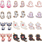 24Pcs 12 Styles Alloy Enamel Pendants, with Printed Alloy Pendants, Cat Charm, Mixed Color, 20~30.5x14~20x1~2.5mm, Hole: 1.5~2.5mm, 2pcs/style