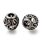 304 Stainless Steel European Beads, Large Hole Beads, Rondelle, Antique Silver, 10x9.5mm, Hole: 4mm