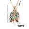 Brass Pave Colorful Cubic Zirconia Letter Pendant Box Chain Necklaces, Golden, Letter R, 15.75 inch(40cm)