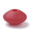 Food Grade Eco-Friendly Silicone Beads, Rondelle, Red, 12x6~7mm, Hole: 2mm