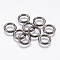 Iron Open Jump Rings, Gunmetal, 12 Gauge, 12x2mm, Inner Diameter: 8mm