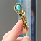 Alloy Rhinestone Brooch for Backpack Clothes, 55x14mm
