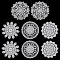 8Pcs 4 Styles Flower Polyester Embroidery Lace Coasters, Cup Mats for Dining Table Decoration, White, 155~160x1~1.5mm, 2pcs/style