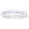 Opalite Round Beads Stretch Bracelets, Cross Jewelry for Women