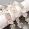 Raw Rough Natural Quartz Crystal Beads Strands, Rock Crystal, Nuggets, 11.5~14.5x9~16x7~15.5mm, Hole: 1.2~1.4mm, about 16~17pcs/strand, 7.87''~8.27''(20~21cm)