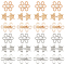 PandaHall 24 pairs Cardigan Clips 3 Style Cape or Cloak Clasp Fasteners Gold Silver Cape Fasteners Flower Butterfly Chinese Knot Shawl Clips for Women Sweater Scarf Dress Shirt Collar Shawl