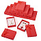 Cardboard Jewelry Set Packaging Boxes, with Sponge Inside, for Rings, Small Watches, Necklaces, Earrings, Bracelet, Rectangle with Bowknot, Red, 10.8x7.9x2.9cm