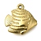 Ion Plating(IP) 304 Stainless Steel Pendants, Fish Charm, Real 18K Gold Plated, 17.5x17.5x6mm, Hole: 1.4mm
