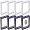 NBEADS 8 Pcs 3D Floating Display Case Display, Stand Holder Suspension Frame for Jewelry Ring Challenge Coin Championship Badage, 9x9x2cm