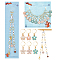 Knitting Row Counter Chains & Locking Stitch Markers Kits, with Alloy Enamel & ABS Plastic Imitation Pearl Sakura Flower, Mixed Color, 3~32.8cm, 13pcs/set