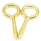Iron Screw Eye Pin Peg Bails, For Half Drilled Beads, Golden, 45.96mm