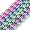 Electroplated Synthetic Magnetic Hematite Beads Strands, Rice, Mixed Color, 12~12.5x6~6.5mm, Hole: 1.2mm, about 34pcs/strand, 16.34~16.42 inch(41.5~41.7cm)