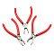 (Defective Closeout Sale: Rusty) Iron Flat Nose Pilers, with Plastic Handle Cover, Red, 15x5.1x1.1cm