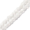 Handmade Millefiori Lampwork Beads Strands, Flat Round, White, 6x3mm, Hole: 0.7mm, about 66pcs/strand, 14.65''(37.2cm)