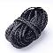 Braided Imitation Leather Cords, Herringbone Bracelet Findings, Black, 5x2mm