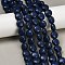Synthetic Howlite Imitation Lapis Lazuli Beads, Flat Round, Dyed, Blue, 12x7.5mm, Hole: 1.4mm, about 33pcs/strand, 15.63''(39.7cm)