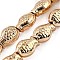 Electroplate Glass Beads Strands, Fish, Full Plated, Light Gold Plated, 15x10x3mm, Hole: 1mm, about 28~29pcs/strand, 15.16~15.75 inch(38.5~40cm)