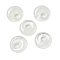 Natural Quartz Crystal Rock Crystal Donut/Pi Disc Charms, 14~14.5x4mm, Hole: 4mm