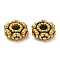 Tibetan Style Alloy Beads, Cadmium Free & Lead Free, Hexagon, Antique Golden, 10.5x3.5mm, Hole: 2mm, about 833pcs/1000g