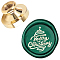 Wax Seal Brass Stamp Head, for Wax Seal Stamp, Christmas Themed Pattern, 25x14.5mm